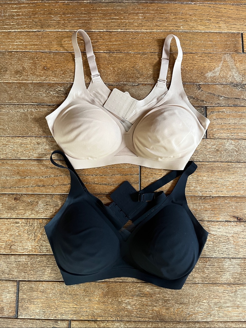 Honeylove Wireless Seamless Bra Duo - Nude and Black